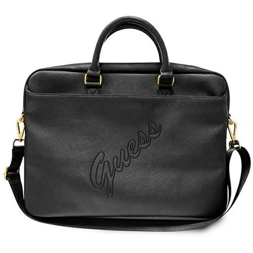 фото Сумки и рюкзаки guess сумка guess для ноутбуков 15" saffiano bag script logo, черный