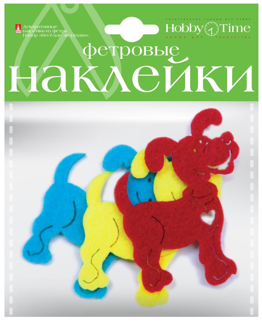 Декоративные наклейки из фетра "ВЕСЕЛЫЕ ВЕРУШКИ" 5 видов (2-093/27) - фото №2