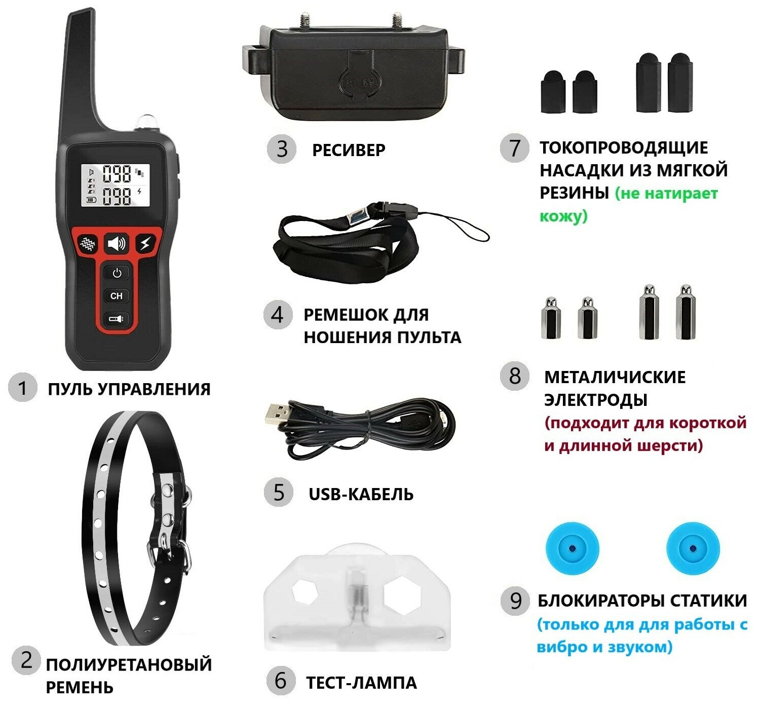 Электронный ошейник для дрессировки собак PD529. Дальность до 1000м - фотография № 11