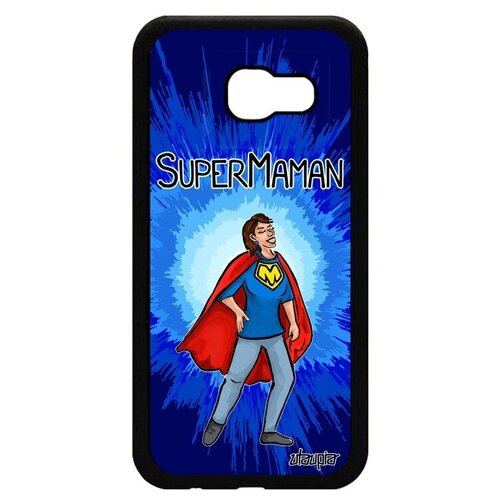 фото Красивый чехол на телефон // samsung galaxy a5 2017 // "супермама" смешной мама, utaupia, синий