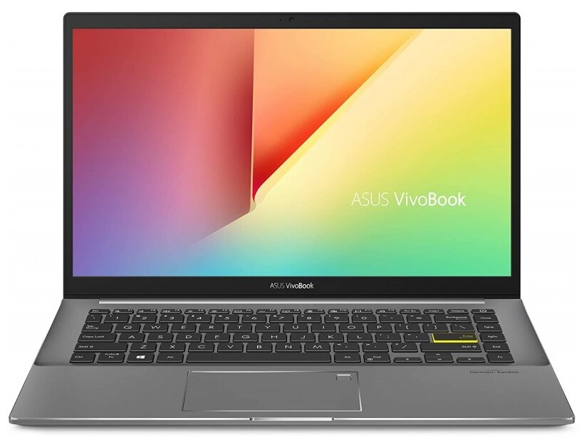 14" Ноутбук ASUS VivoBook S433JQ-EB076T 1920x1080, Intel Core i5-1035G1 1 ГГц, RAM 8 ГБ, SSD 512 ГБ, NVIDIA GeForce MX350, Windows 10 Home, 90NB0RD4-M03620, Indie Black