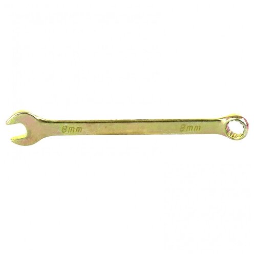 фото Комбинированный гаечный ключ сибртех 8 мм, желтый цинк, 14974