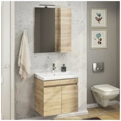 Комплект (гарнитур) Comforty Мебель для ванной Comforty Тромсе 60 дуб сонома
