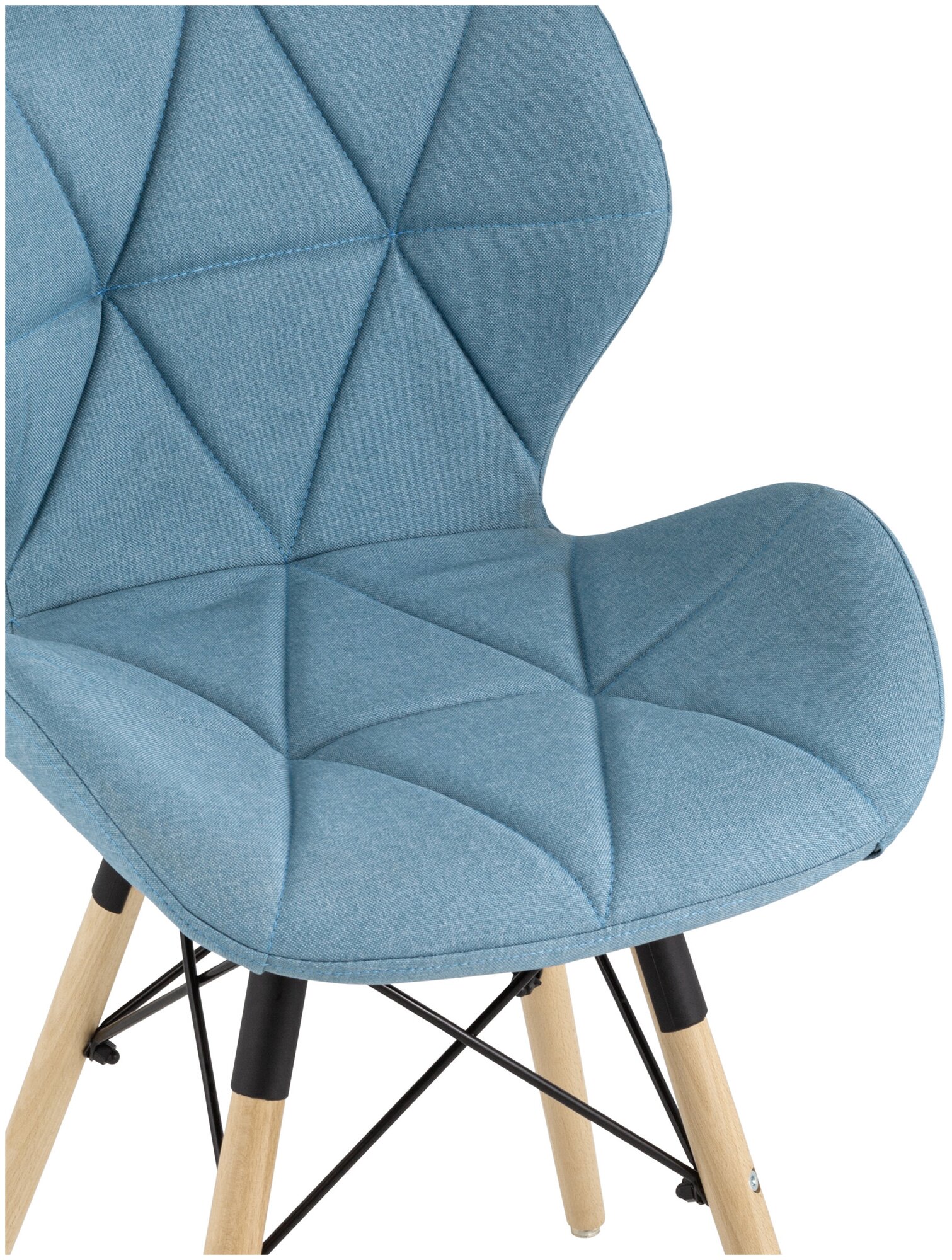 Комплект стульев для кухни 4 шт Бон, рогожка, голубой - фотография № 7