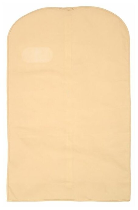 Чехол для одежды с окном, 60×100 см, спанбонд, цвет бежевый - фотография № 3