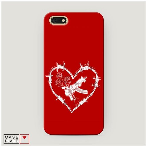 фото Пластиковый чехол "сердце из проволоки" на huawei y5 2018 / хуавей у5 2018 case place
