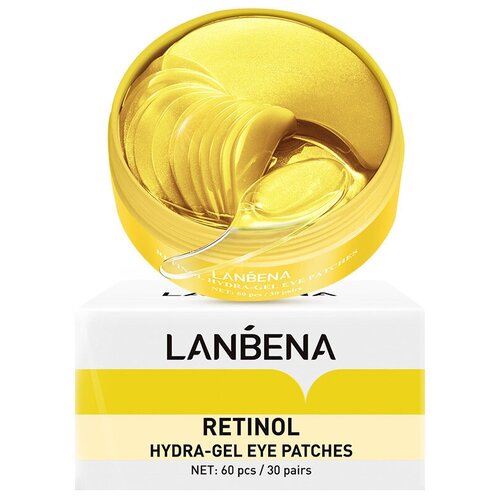 Патчи для глаз Lanbena с ретинолом увлажняющие гидрогелевые Retinol Hydra-Gel Eye Patches 60 шт