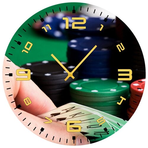 фото Svs настенные часы svs 3001659 игра в покер
