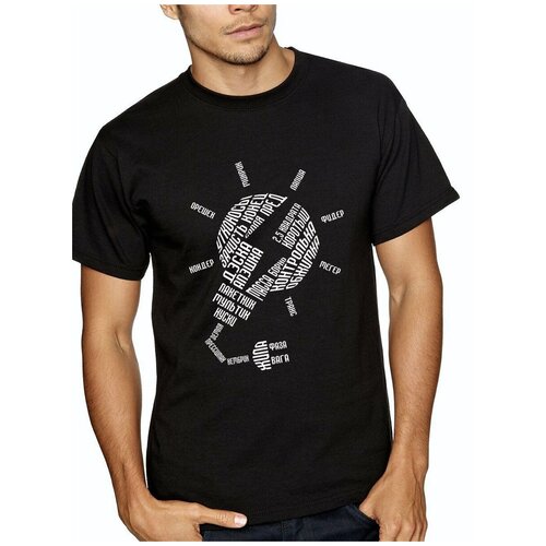 Мужская футболка с надписью Сленг электрика (энергетика) в подарок электрику или энергетику на День электрика, День Энергетика/ Мерч COOL GIFTS