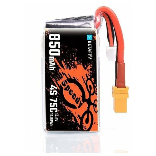 Аккумулятор для квадрокоптера BETAFPV 850мАч 4S 75C XT60 349000₽