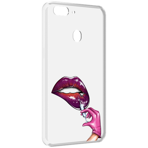 Чехол MyPads качаем-губы для Oppo Realme 2 задняя-панель-накладка-бампер