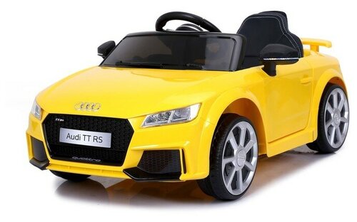 Электромобиль AUDI TT RS, окраска желтый, EVA колеса, кожаное сидение