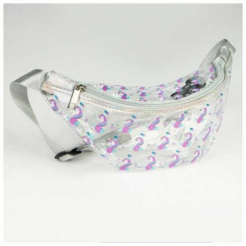 фото Сумка детская поясная мечтай на молнии, цвет прозрачный nazamok