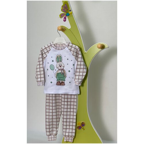 Пижама хлопковая для малышей/ интерлок, 80 р.
