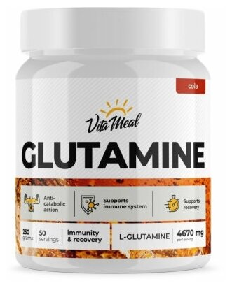 Глютамин 50 порций VitaMeal Glutamine 250 г кола