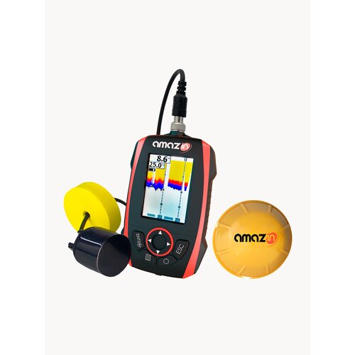 Эхолот для рыбалки с лодки и берега Amazin FF777-DUAL-2IN1 с двумя датчиками