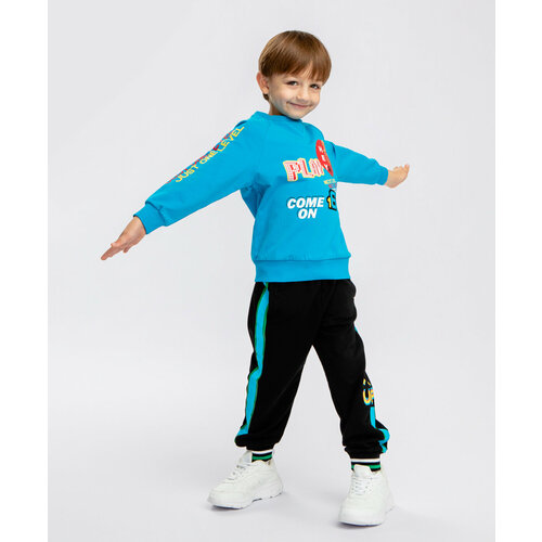 фото Брюки button blue, размер 110, черный