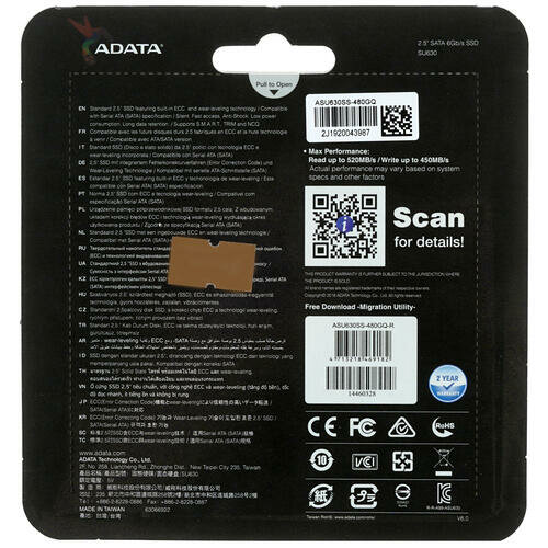SSD накопитель A-DATA Ultimate SU630 480Гб, 2.5", SATA III - фото №9