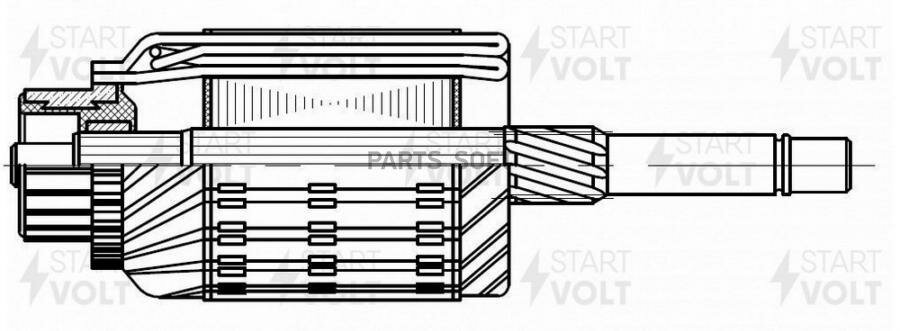 STARTVOLT Ротор стартера NISSAN NOTE (02-) 1.1I-1.4I