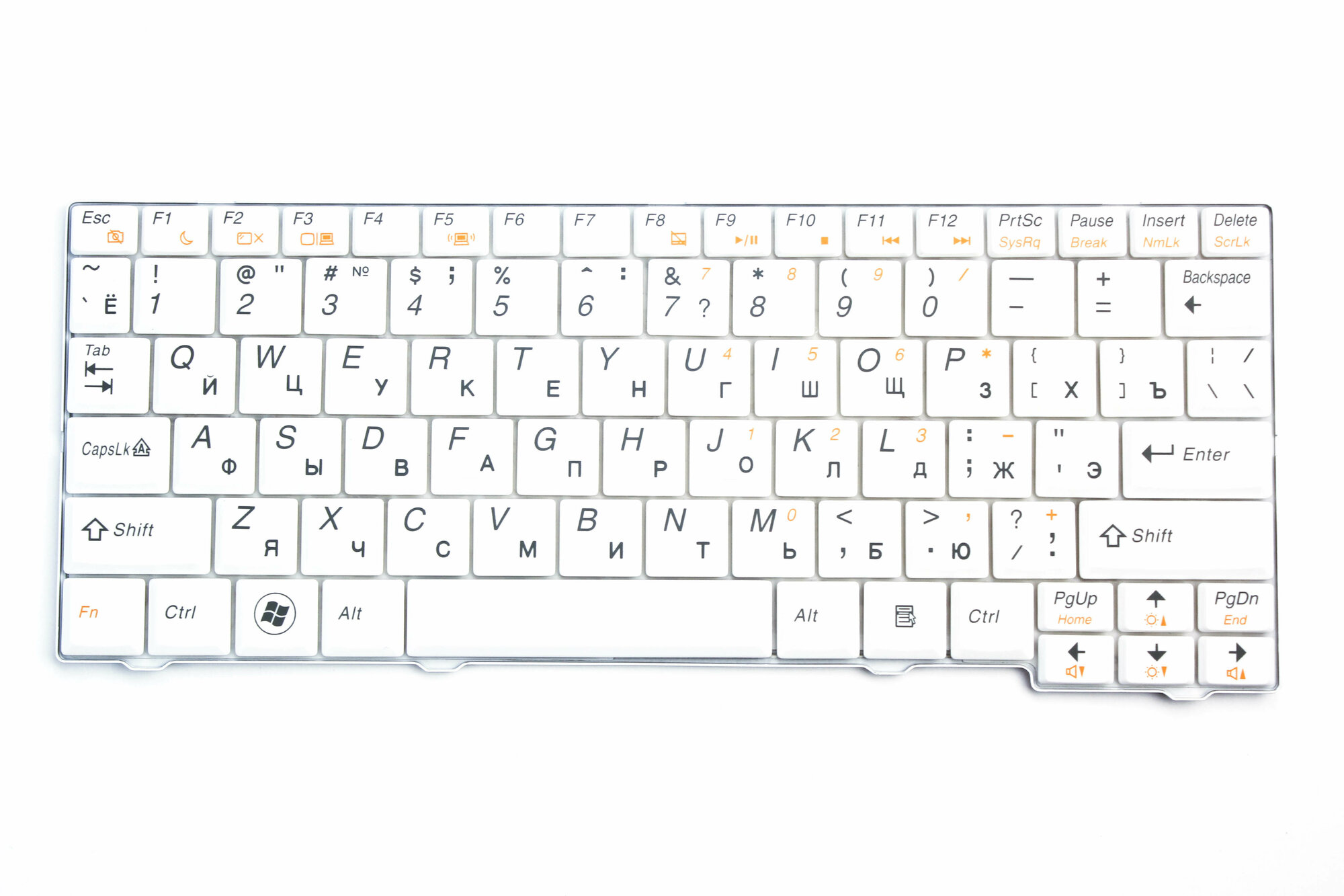 Клавиатура для ноутбука Acer One D150 D250 531H A110 A150 Белая P.n: ZG5, 9J. N9482.00R, 9J. N9482.20R