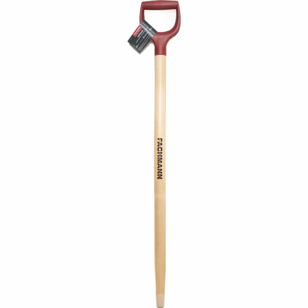 Fachmann Черенок деревянный с красной ручкой d-40 мм, l-102,5 см, лакированный 05.079