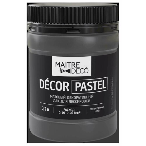 Лак матовый Maitre Deco D? cor Pastel 0.2 л цвет серый