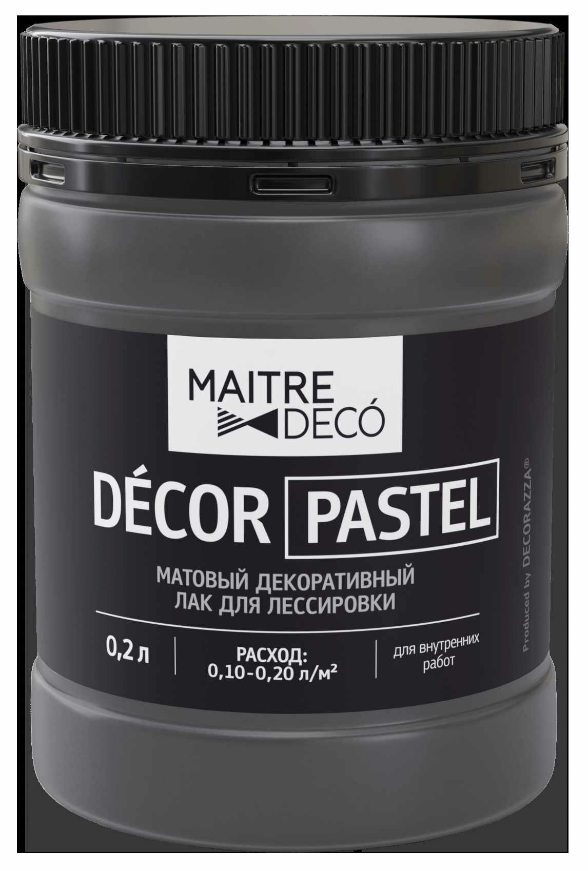Лак матовый Maitre Deco D? cor Pastel 0.2 л цвет серый