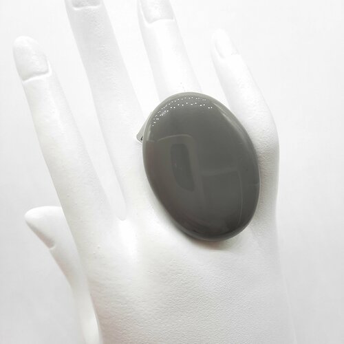 Кольцо Enzo Benzo, безразмерное, серый