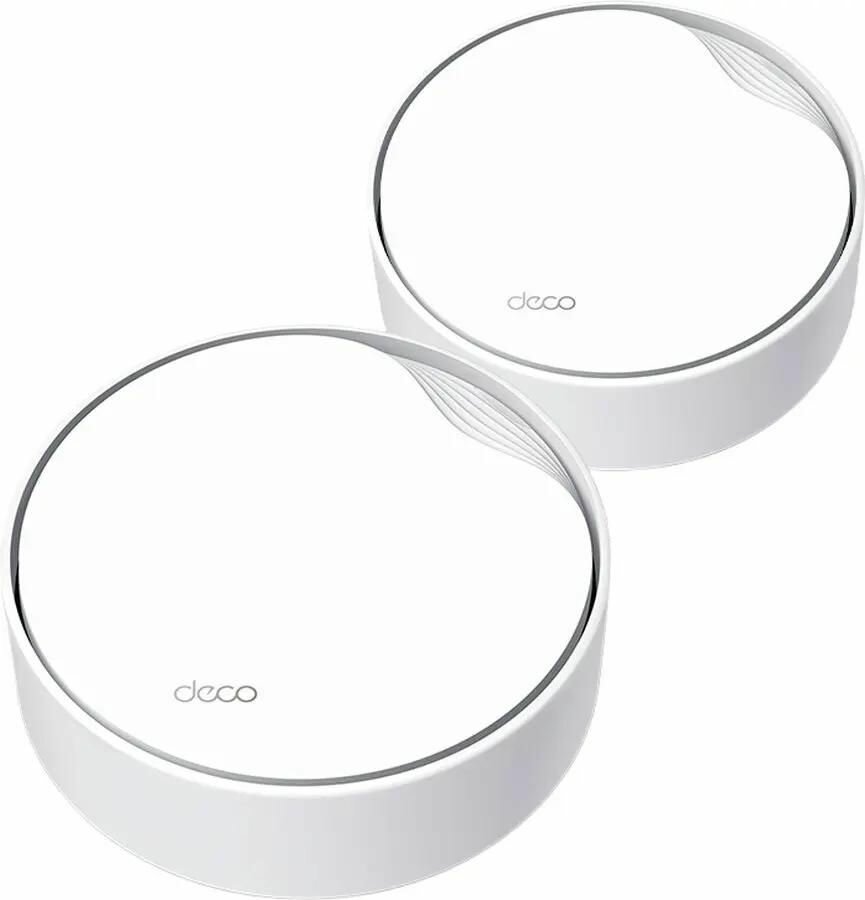 Бесшовный Mesh роутер TP-LINK Deco X50-PoE, AX3000, белый, 2 шт. в комплекте [deco x50-poe(2-pack)]