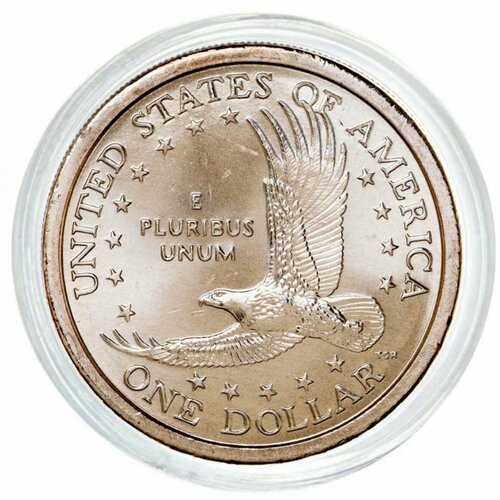 Монета 1 доллар Парящий орел в капсуле. Сакагавея. Коренные американцы. США P 2004 UNC монета 1 доллар парящий орел в капсуле сакагавея коренные американцы сша 2008 г в unc