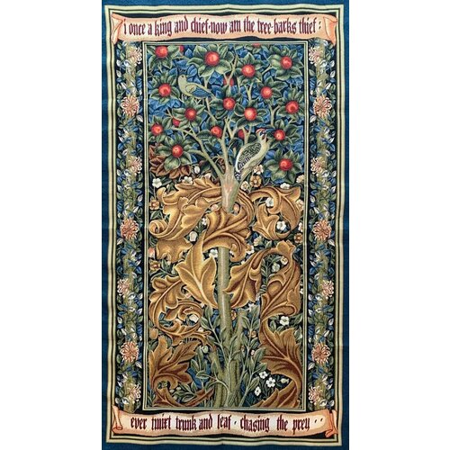 Гобелен гобелен без рамы 125х70 см Дятел Золото У Моррис 3900₽