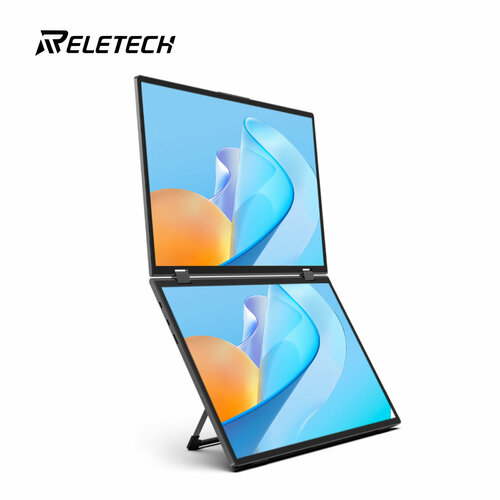 Reletech 156-дюймовый двойной экран портативный монитор 1080P FHD с 360 флип внешний экран для ноутбука Mac Xbox PS5 переключатель телефон ПК 2169900₽