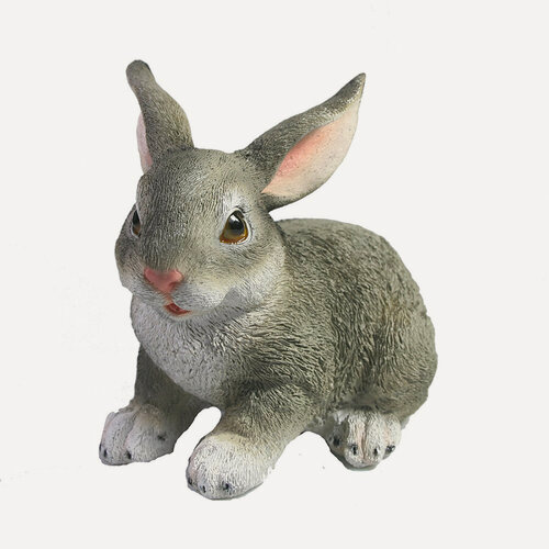 Изображение товара Фигура декоративная Зайка Cтепашка цв. серый 19*13*18см KSMR-718183/F848