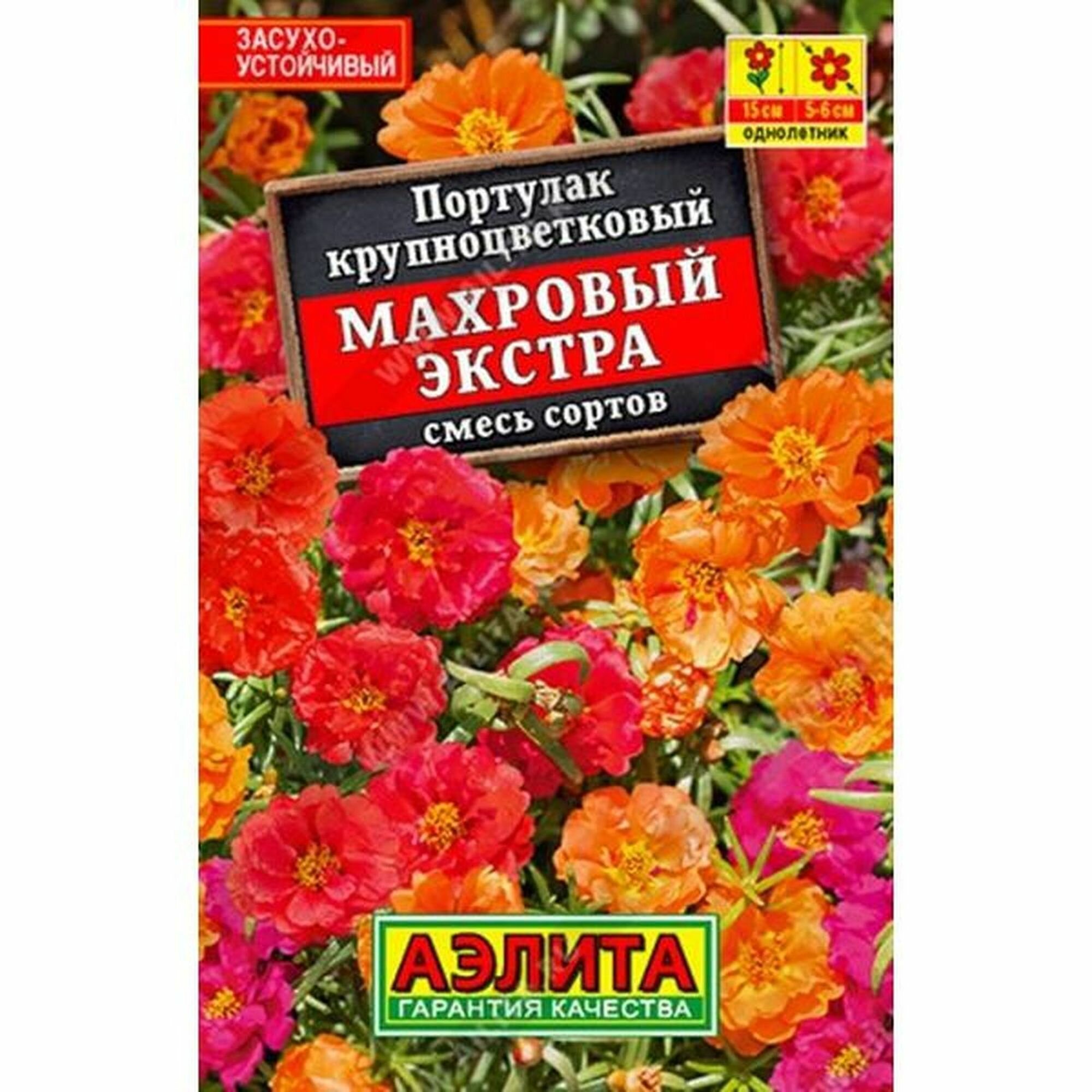 Семена Портулак Экстра  махровый  смесь сортов  однолетник   Аэлита  0 1г