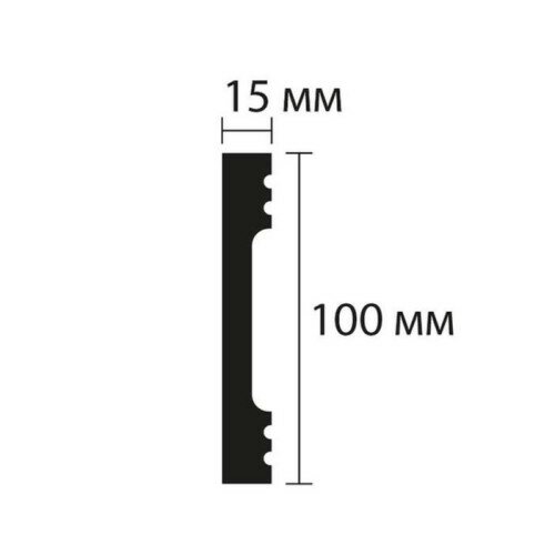 Изображение Плинтус напольный FD10 Wallstyl NMC, 100х15х2000 мм