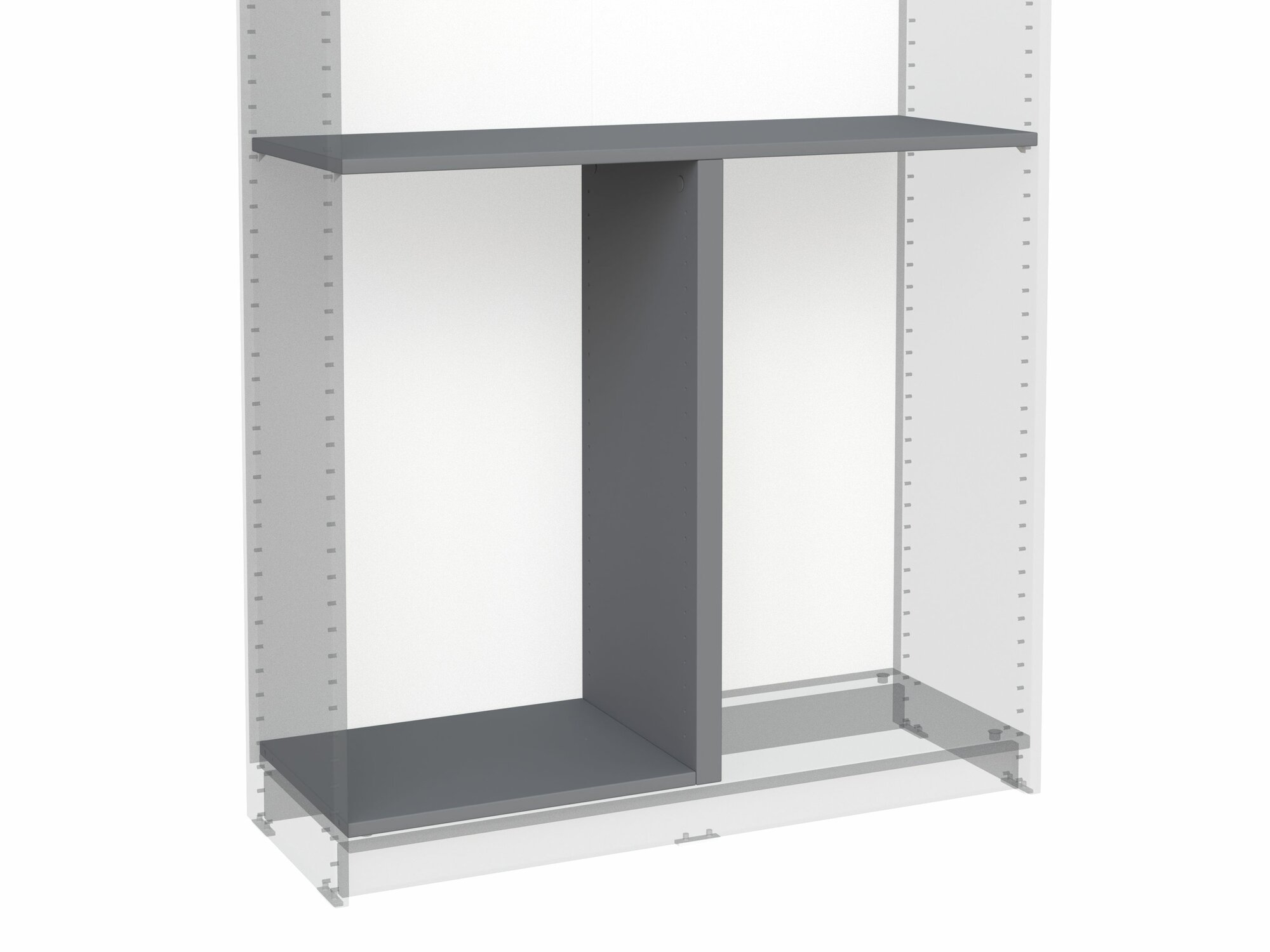 Разделительная секция для шкафа ГУД лакк Макс, для модулей 100х36 см, серая