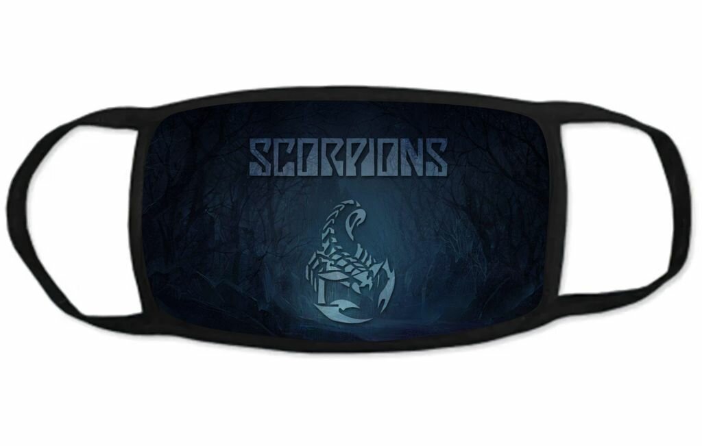 Маска защитная тканевая на лицо Scorpions, Скорпионз №6, Детская - 18 на 10 см