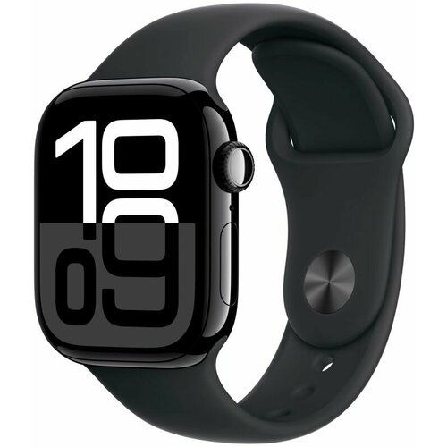 Смарт-часы Apple Watch Series 10 2024 GPS 46mm Jet BlackЧерный спортивный ремешок SM 59524₽