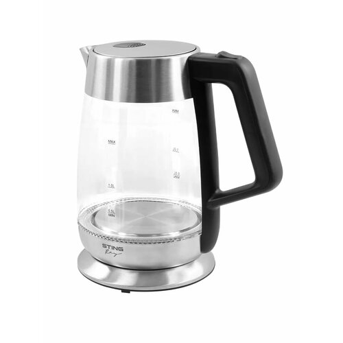 Чайник электрический стеклянный с фильтром от накипи 2 л 1714₽