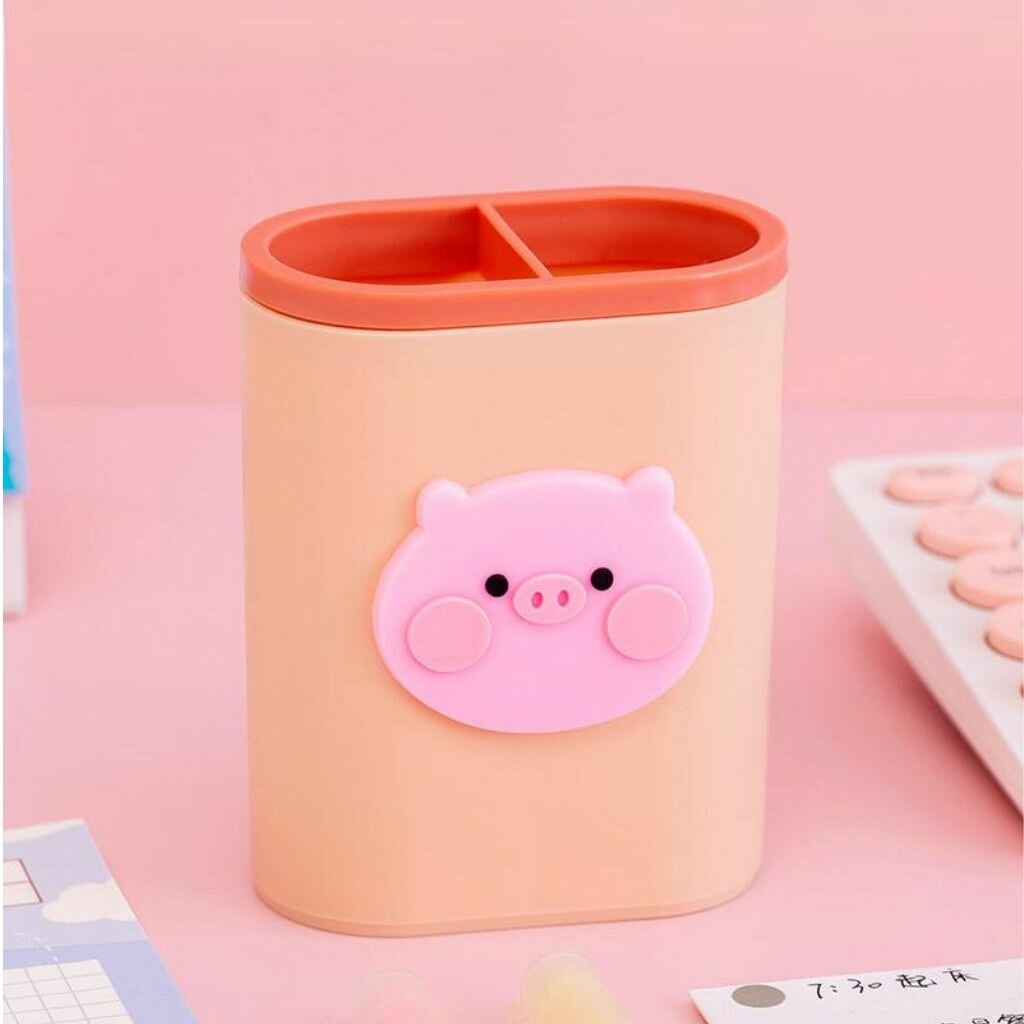 Органайзер настольный для канцелярии "Pig", orange