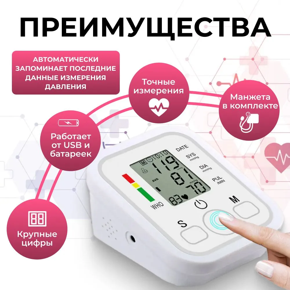 Изображение Автоматический тонометр для измерения давления Q1