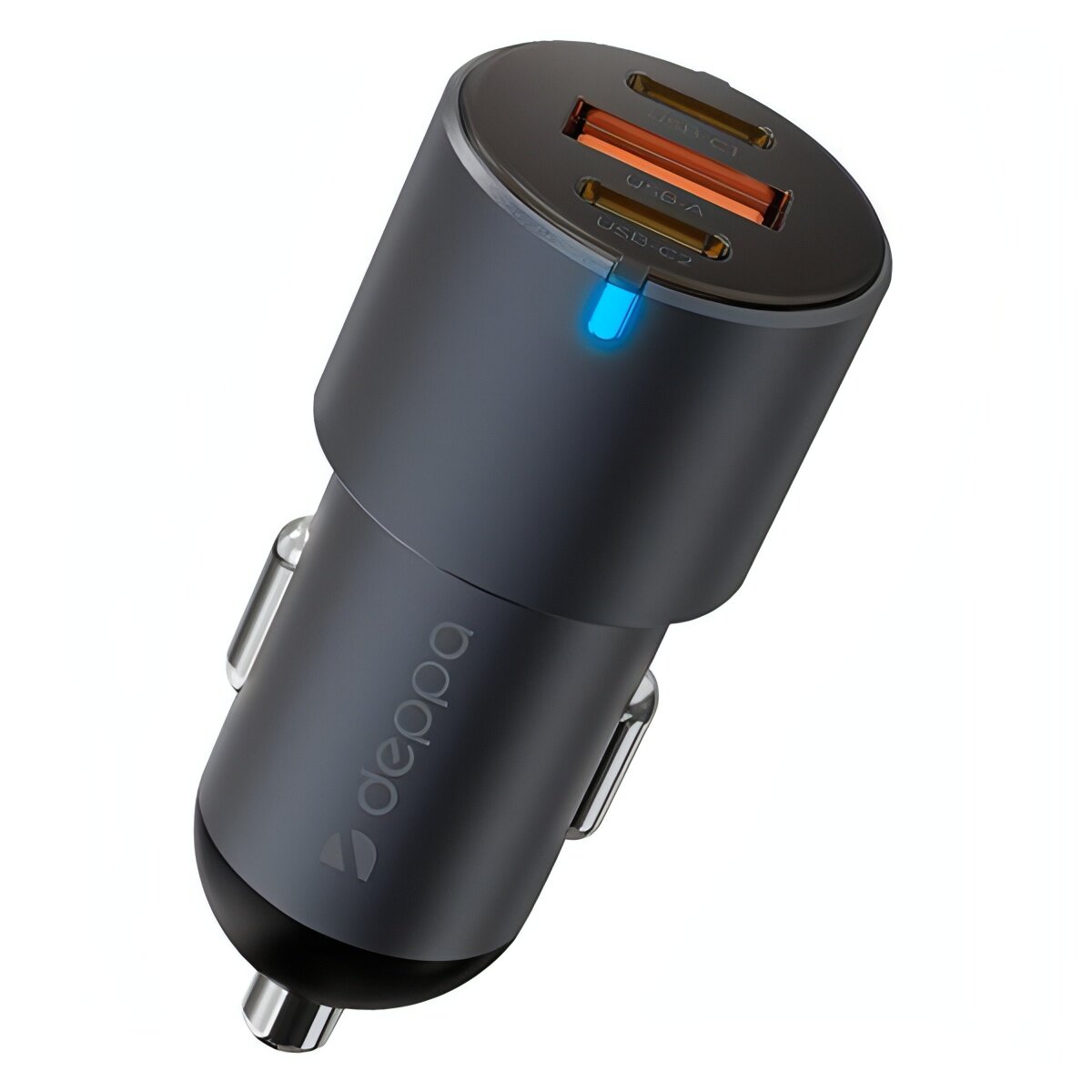 Автомобильное зарядное устройство Deppa USB-A+2xUSB-C PowerDelivery 60W
