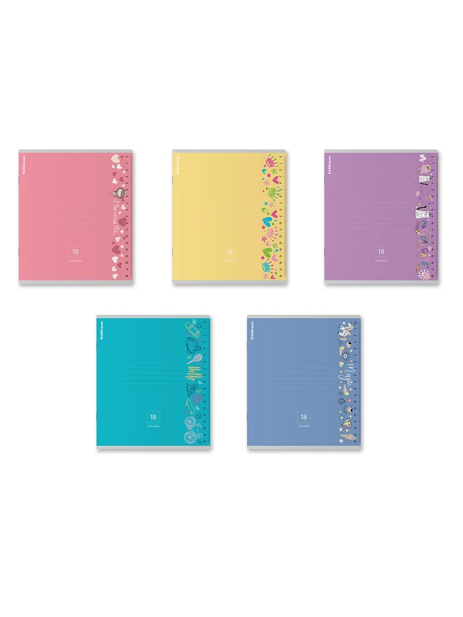 Тетрадь 18 л. в линейку "Ruler Magic" (в упаковке из 5 шт.) — фото 1