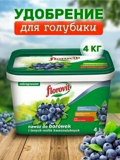Удобрение Florovit для брусники гранулированное садовое 4 кг