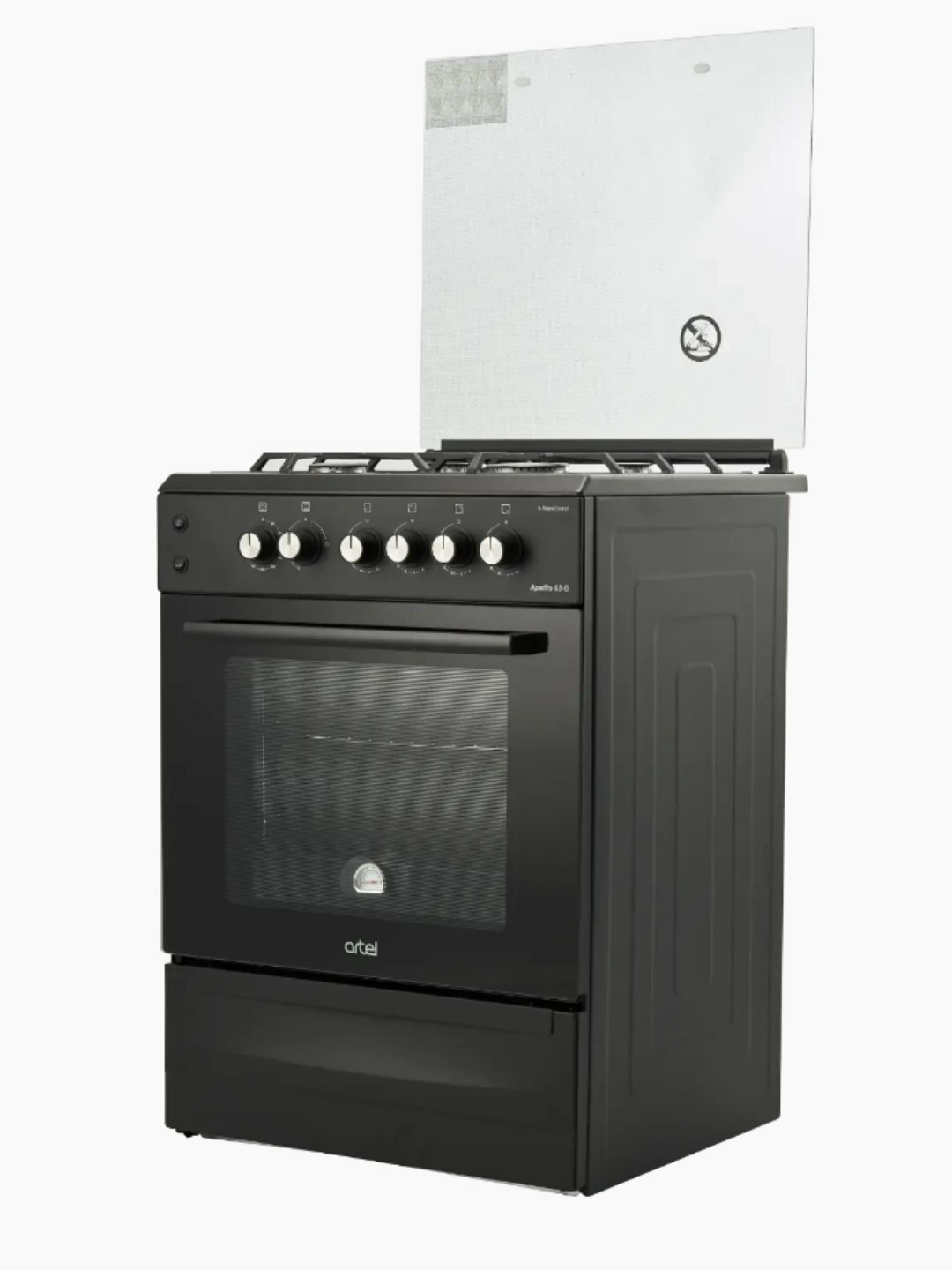 Газовая плита Artel Apetito 02-G, с газ-контролем и электроподжигом Черный — фото 1