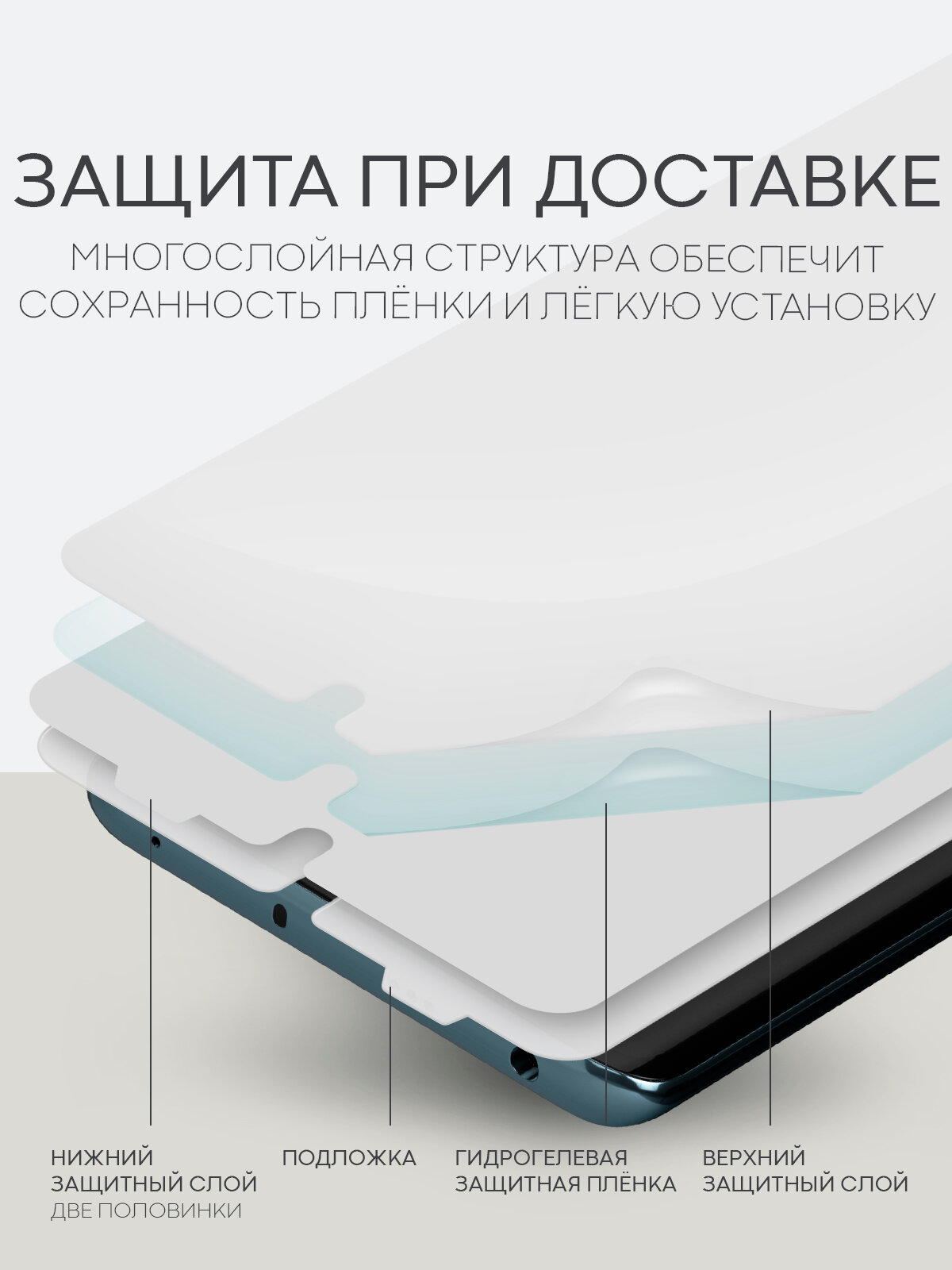 Пленка Broscorp на Xiaomi Redmi Note 14 Pro 4G (Сяоми Редми Ноут 14 Pro 4Г), гидрогелевая прозрачная — фото 1