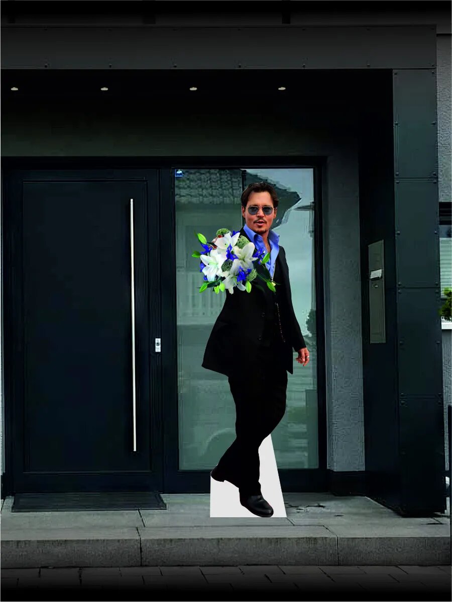 Ростовая фигура Джонни Депп с цветами! — фото 1