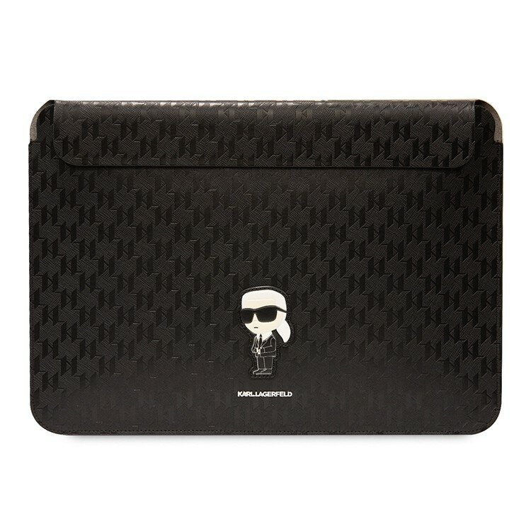 Karl Lagerfeld чехол для ноутбуков 16", Saffiano Sleeve Monogram NFT Karl Ikonik черный