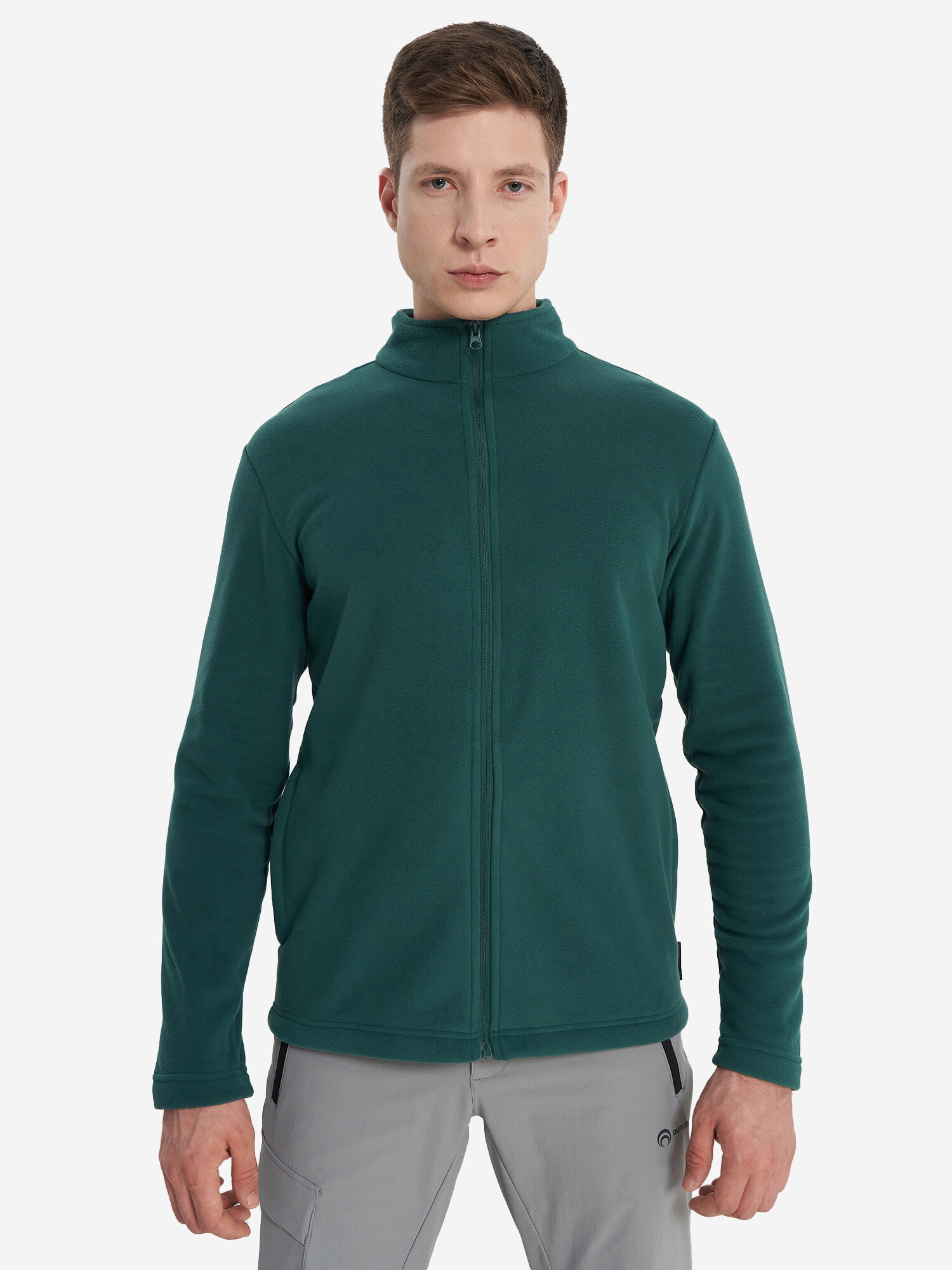 Джемпер OUTVENTURE Huron Men’s Fleece jumper full zip, размер 56-58, зеленый — фото 1