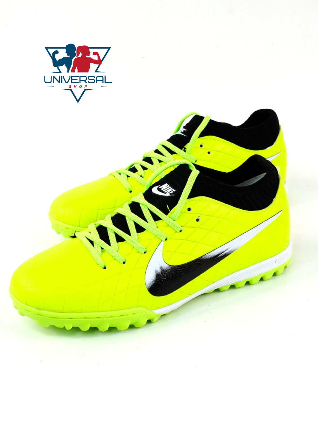 Бутсы NIKE, размер 42, зелeный